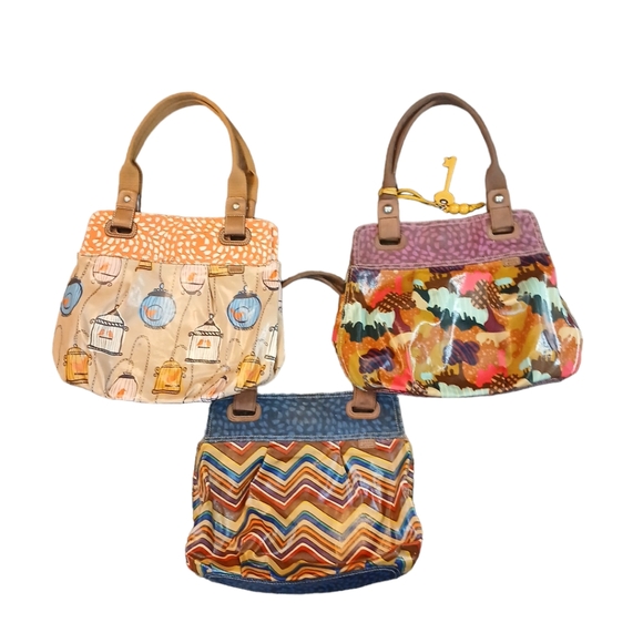 3 Fossil Key-Per Shoulder Bags Purses - Picture 16 of 16